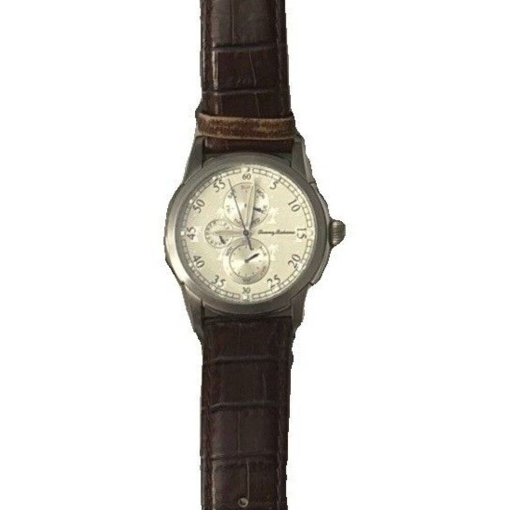 Tommy Bahama Swiss Men's Watch TB1059 Chronograph Day Month Date Leather Band